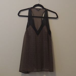 V Neck Semi-Sheer Tank Top